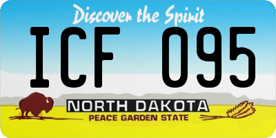 ND license plate ICF095
