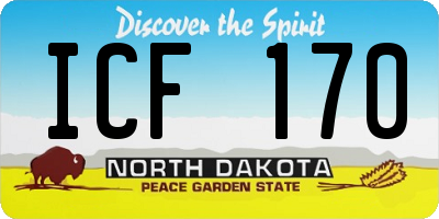 ND license plate ICF170