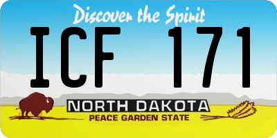 ND license plate ICF171