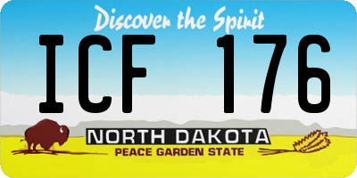 ND license plate ICF176