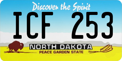 ND license plate ICF253