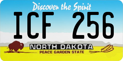 ND license plate ICF256