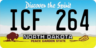 ND license plate ICF264