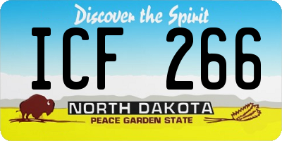 ND license plate ICF266