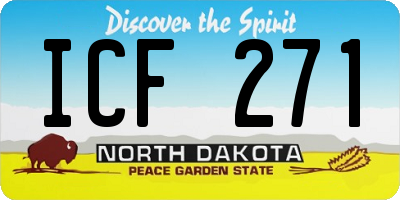 ND license plate ICF271