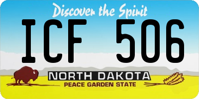 ND license plate ICF506