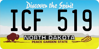 ND license plate ICF519