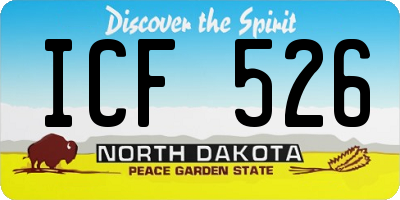 ND license plate ICF526