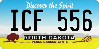 ND license plate ICF556