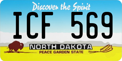 ND license plate ICF569