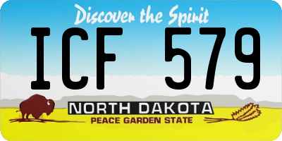 ND license plate ICF579