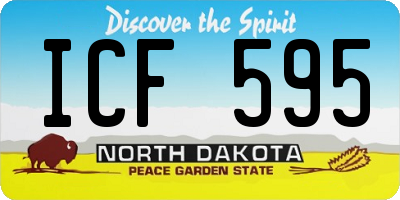 ND license plate ICF595