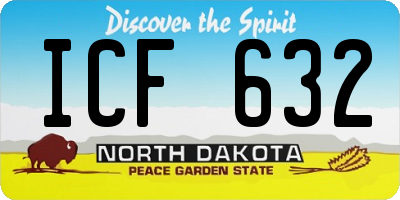 ND license plate ICF632