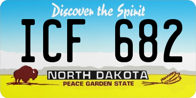 ND license plate ICF682