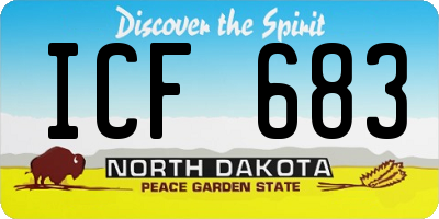 ND license plate ICF683
