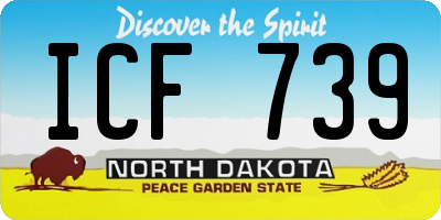 ND license plate ICF739