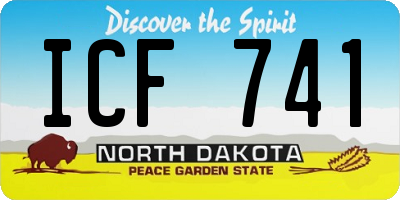 ND license plate ICF741