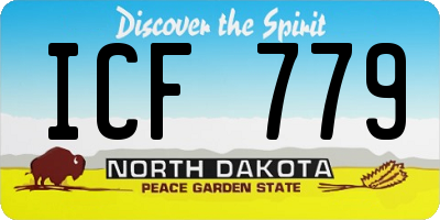 ND license plate ICF779