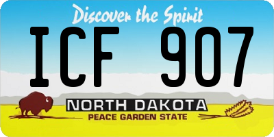 ND license plate ICF907