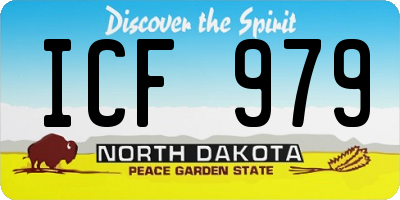 ND license plate ICF979