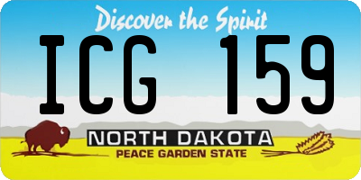 ND license plate ICG159