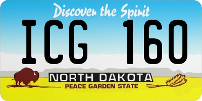 ND license plate ICG160