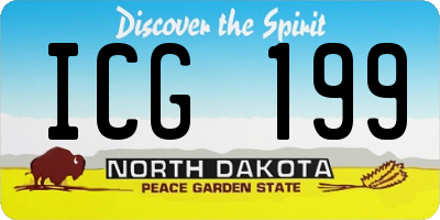 ND license plate ICG199