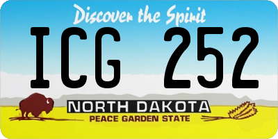 ND license plate ICG252