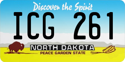ND license plate ICG261