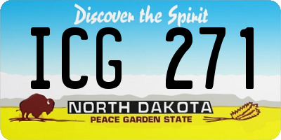 ND license plate ICG271