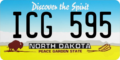 ND license plate ICG595