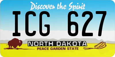 ND license plate ICG627