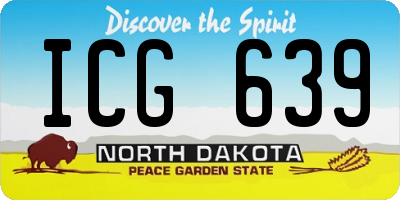 ND license plate ICG639