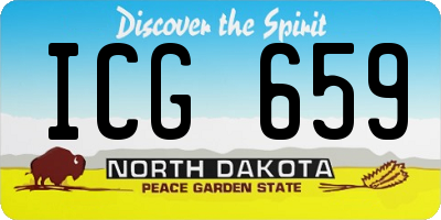 ND license plate ICG659