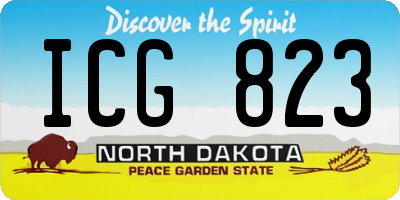 ND license plate ICG823