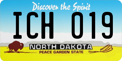ND license plate ICH019