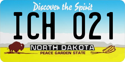 ND license plate ICH021