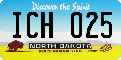 ND license plate ICH025