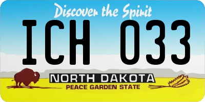 ND license plate ICH033