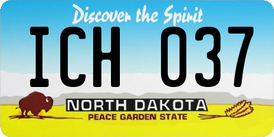 ND license plate ICH037