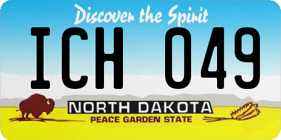 ND license plate ICH049