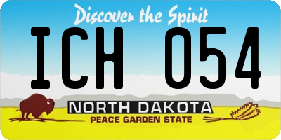 ND license plate ICH054