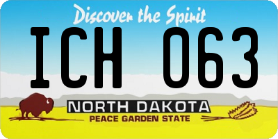ND license plate ICH063