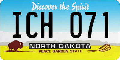 ND license plate ICH071