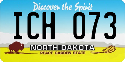 ND license plate ICH073