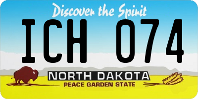 ND license plate ICH074