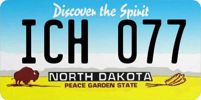 ND license plate ICH077