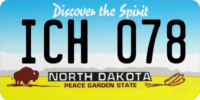ND license plate ICH078