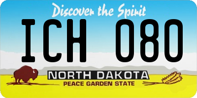 ND license plate ICH080