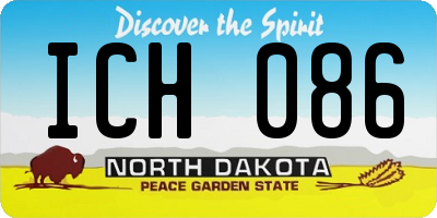 ND license plate ICH086